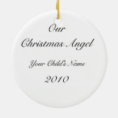 クリスマス・エンジェル セラミックオーナメント (裏面)