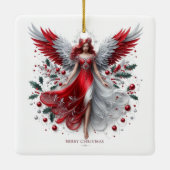 クリスマス・エンジェル セラミックオーナメント (裏面)