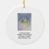 クリスマス・エンジェル セラミックオーナメント (裏面)