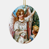 クリスマス・エンジェル セラミックオーナメント (右)