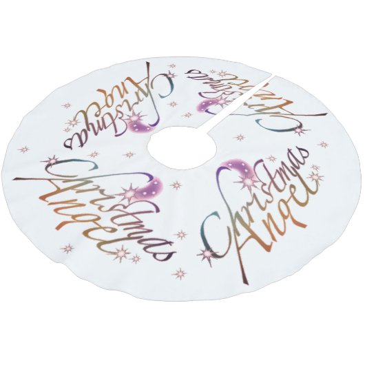 クリスマス・エンジェル ブラッシュドポリエステルツリースカート (アングル)