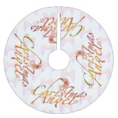 クリスマス・エンジェル ブラッシュドポリエステルツリースカート (正面)