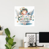 クリスマス・エンジェル・ポスター ポスター (ホームオフィス)