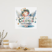 クリスマス・エンジェル・ポスター ポスター (キッチン)