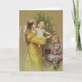 クリスマス・エンジェル | ヴィンテージ休日 カード (正面)