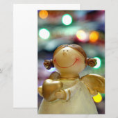 クリスマス・エンジェル 便箋 (正面/裏面)