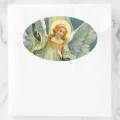 クリスマス・エンジェル 楕円形シール (バッグ)