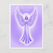 クリスマス・エンジェル | 紫、薄紫、白 ポストカード (正面)