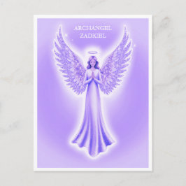 クリスマス・エンジェル | 紫、薄紫、白 ポストカード