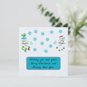 クリスマス オウルズ ホリデー ファミリー フォト 挨拶 (スタンド正面)