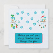 クリスマス オウルズ ホリデー ファミリー フォト 挨拶 (正面)