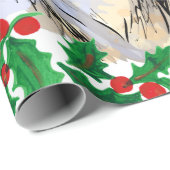 クリスマス・オオカミ ラッピングペーパー (ロールコーナー)