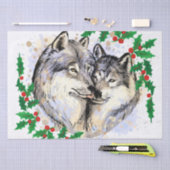 クリスマス・オオカミ 薄葉紙 (クラフト)
