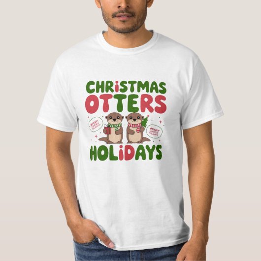 クリスマス・オッタズホリデー Tシャツ (正面)