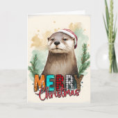 クリスマス オッター カード (正面)