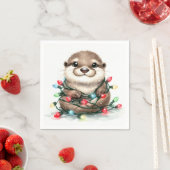 クリスマス・オッター スタンダードカクテルナプキン (インサイチュ)