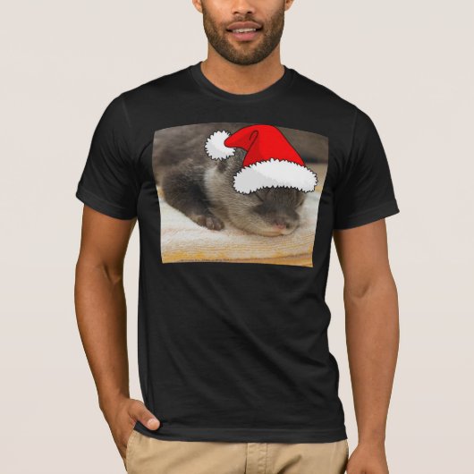 クリスマス・オッター Tシャツ (正面)