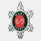 クリスマス オブジェ  スノーフレークピューターオーナメント (右)