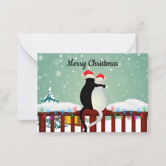 クリスマス・オブ・キャットクリスマスカード ノートカード (正面)