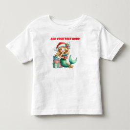クリスマス オリジナル メッセージ入り マーメイド トドラーTシャツ