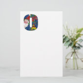 クリスマス・オレター/赤いリボンのサンタクロース 便箋 (スタンド正面)