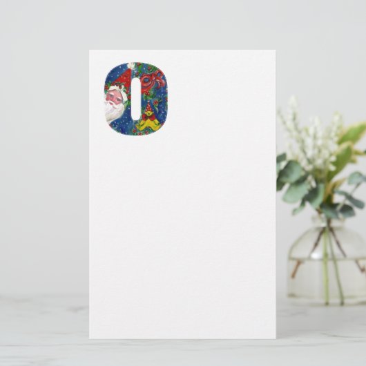 クリスマス・オレター/赤いリボンのサンタクロース 便箋 (スタンド正面)