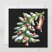 クリスマス オレンジ 猫 ツリー 猫好き 家族 クリスマス (正面)