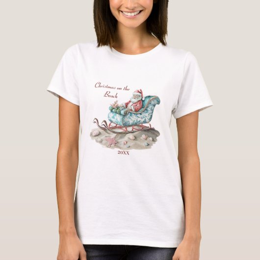 クリスマス・オン・ザ・ビーチTシャツ Tシャツ (正面)