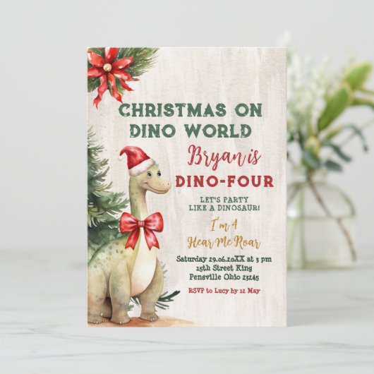 クリスマス・オン・ディノ世界恐竜誕生会 招待状 (スタンド正面)