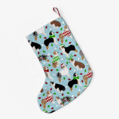 クリスマス・オーストラリア・シェパード スモールクリスマスストッキング (裏面 (吊り時))