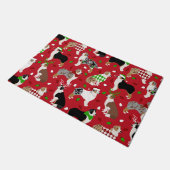 クリスマス・オーストラリア・シェパード ドアマット (アングル)