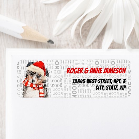 クリスマス·オーストラリア·シェパード ラベル (インサイチュ)