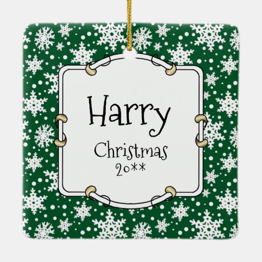 クリスマス・オーストラリア・シェパード(青メルルタン/w 1) セラミックオーナメント (裏面)