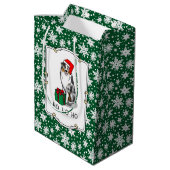 クリスマス・オーストラリア・シェパード（青メルルタン/w 1） ミディアムペーパーバッグ (裏面アングル)