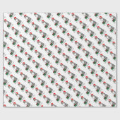 クリスマス・オーストラリア・シェパード（青メルルタン/w 1） ラッピングペーパー (フラット)