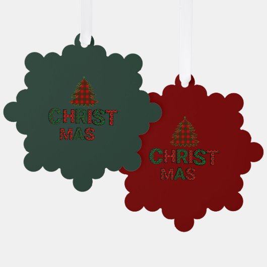 クリスマス オーナメントカード (正面/裏面)