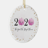 クリスマス・オーナメント2020検疫ウイルス大流行 セラミックオーナメント (右)