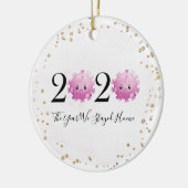 クリスマス・オーナメント2020検疫ウイルス大流行 セラミックオーナメント (左)