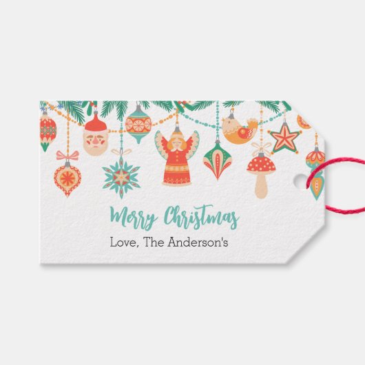 クリスマス オーナメント ギフトタグ (正面(横))