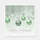 クリスマス オーナメント グリーン ID251 スタンダードランチョンナプキン (正面)