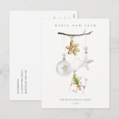 クリスマス オーナメント コOKIE チャイム ハッピー ニュー イヤー (正面/裏面)