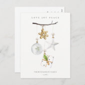 クリスマス オーナメント コOKIE チャイム ラブ ジョイ ピース (正面/裏面)