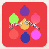 クリスマス オーナメント スクエアペーパーコースター (正面)