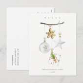 クリスマス オーナメント スター コOKIE チャイム ピース (正面/裏面)