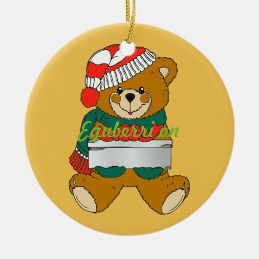 クリスマス オーナメント テディベア (正面)