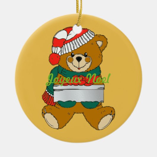 クリスマス オーナメント テディベア (正面)