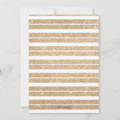 クリスマス |オーナメント、パインズ、金ゴールド 招待状 (裏面)