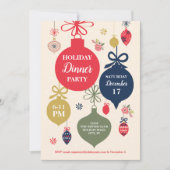 クリスマス オーナメント ホリデー パーティー 招待状 (正面)