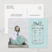 クリスマス オーナメント ホリデー フォト ポストカード (正面/裏面)