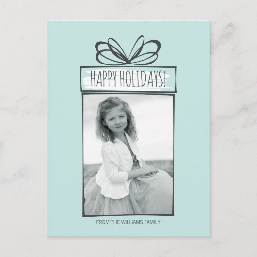 クリスマス オーナメント ホリデー フォト ポストカード (正面)